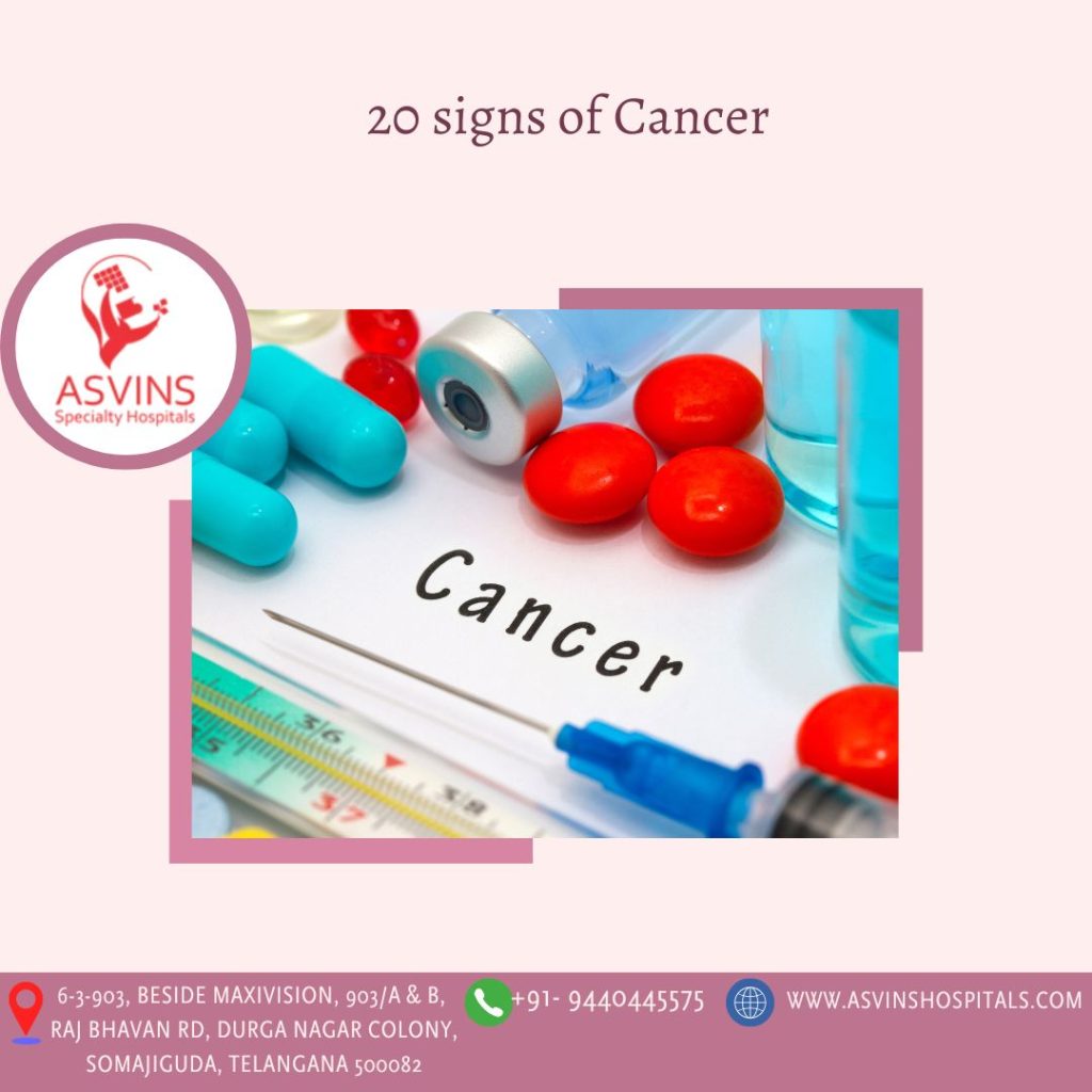 20 signs of cancer